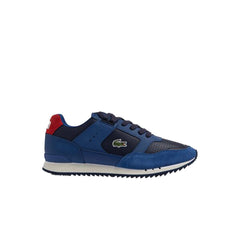 Lacoste Partner Piste 123 1 SMA Mens Blue Leather Lifestyle Sneakers Shoes