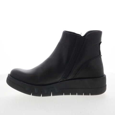 Miz Mooz Lass Womens Black Leather Zipper Ankle & Booties Boots