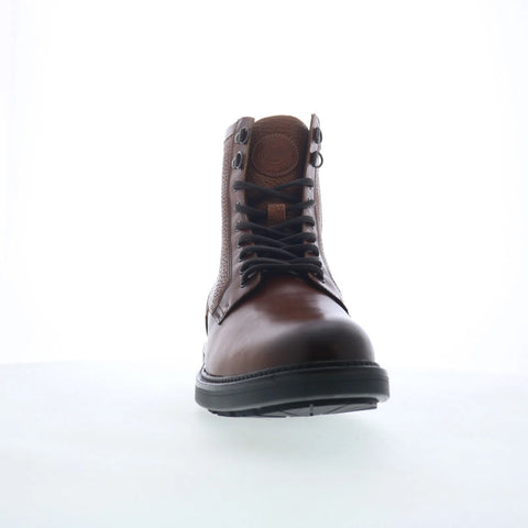 Johnston & Murphy Latham 24-7122 Mens Brown Leather Lace Up Casual Dress Boots