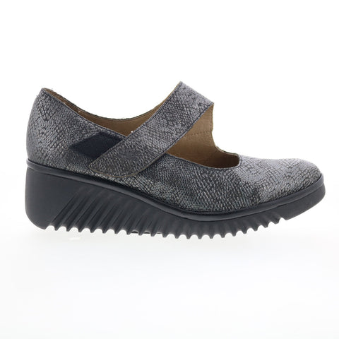 Fly London Lato LATO263FLY-005 Womens Black Leather Mary Jane Flats Shoes