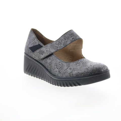 Fly London Lato LATO263FLY-005 Womens Black Leather Mary Jane Flats Shoes
