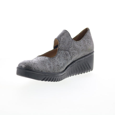 Fly London Lato LATO263FLY-005 Womens Black Leather Mary Jane Flats Shoes