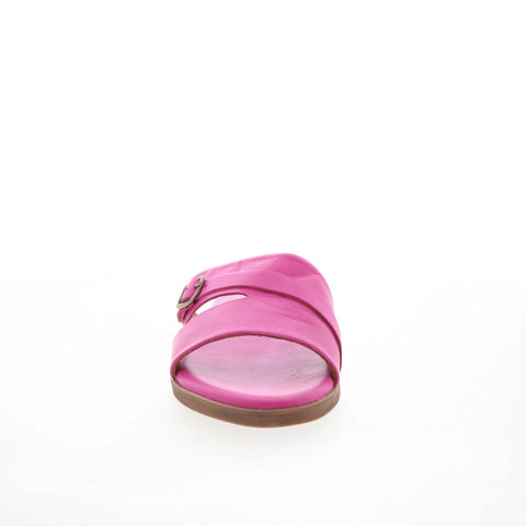 Miz Mooz Latreece Womens Pink Leather Slip On Slides Sandals Shoes