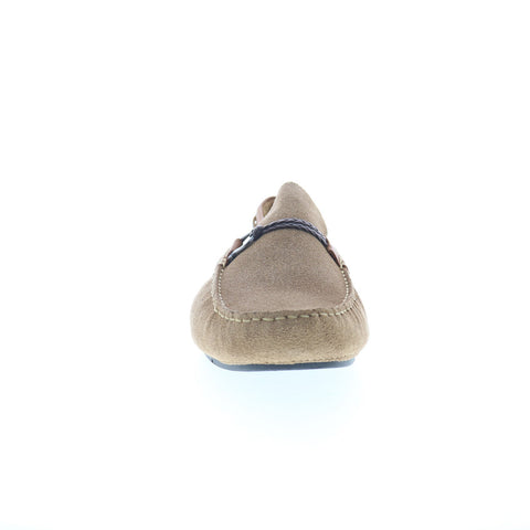 Studio Belvedere Louie Mens Brown Suede Loafers & Slip Ons Moccasin Shoes