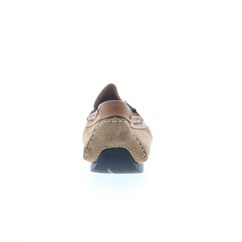 Studio Belvedere Louie Mens Brown Suede Loafers & Slip Ons Moccasin Shoes