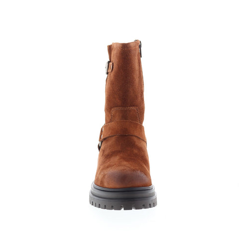 Miz Mooz Laureen Womens Brown Suede Zipper Casual Dress Boots