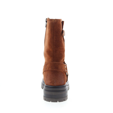 Miz Mooz Laureen Womens Brown Suede Zipper Casual Dress Boots