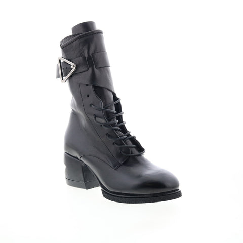 A.S. 98 Layne Womens Black Leather Zipper Casual Dress Boots