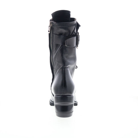 A.S. 98 Layne Womens Black Leather Zipper Casual Dress Boots