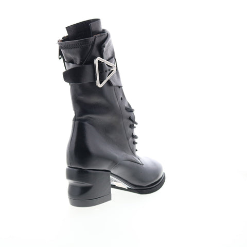 A.S. 98 Layne Womens Black Leather Zipper Casual Dress Boots
