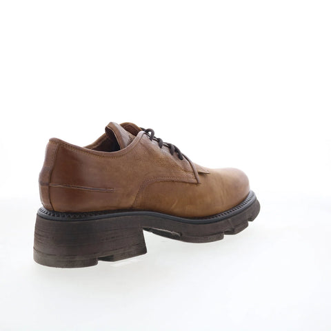 A.S. 98 Layton Womens Brown Leather Lace Up Oxford Flats Shoes