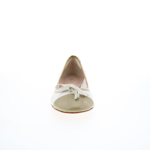 Le Mie Ballerine Le Mie 12 Womens White Leather Slip On Ballet Flats Shoes