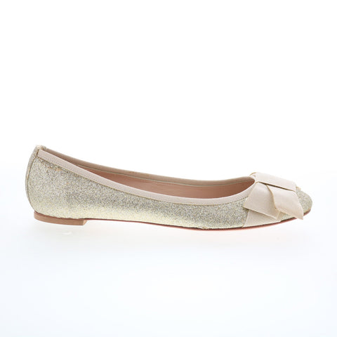Le Mie Ballerine Le Mie 1 Womens Gold Synthetic Slip On Ballet Flats Shoes