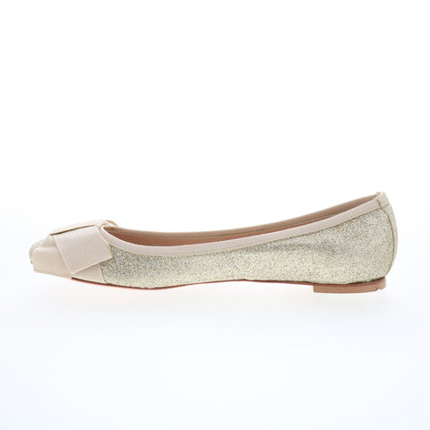 Le Mie Ballerine Le Mie 1 Womens Gold Synthetic Slip On Ballet Flats Shoes