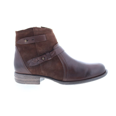 Miz Mooz Leanne Womens Brown Suede Zipper Ankle & Booties Boots
