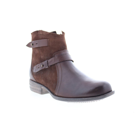 Miz Mooz Leanne Womens Brown Suede Zipper Ankle & Booties Boots