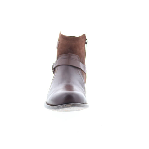 Miz Mooz Leanne Womens Brown Suede Zipper Ankle & Booties Boots
