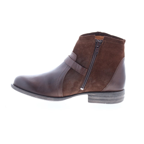 Miz Mooz Leanne Womens Brown Suede Zipper Ankle & Booties Boots