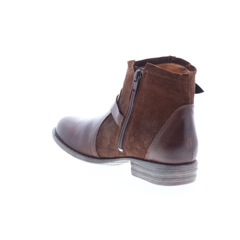 Miz Mooz Leanne Womens Brown Suede Zipper Ankle & Booties Boots