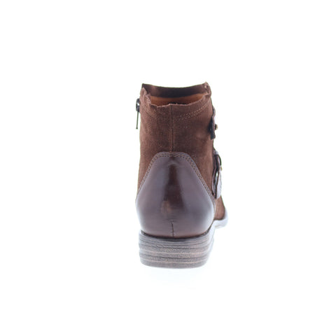Miz Mooz Leanne Womens Brown Suede Zipper Ankle & Booties Boots