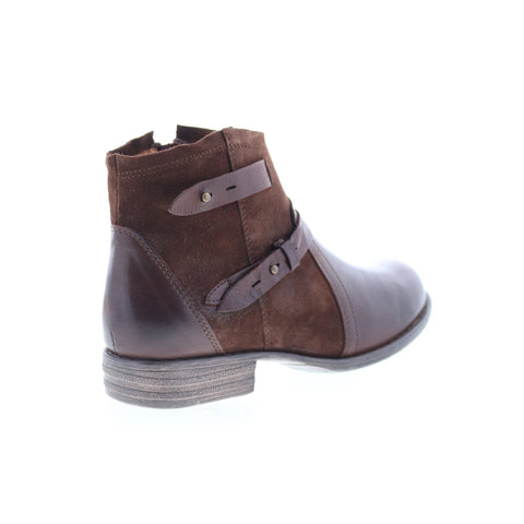 Miz Mooz Leanne Womens Brown Suede Zipper Ankle & Booties Boots