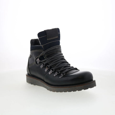 Pajar Leathem 77649 Mens Black Leather Lace Up Ankle Boots