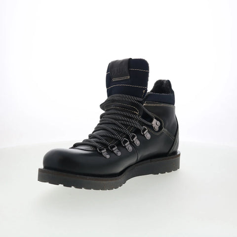 Pajar Leathem 77649 Mens Black Leather Lace Up Ankle Boots