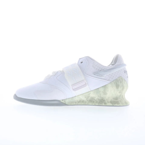 Reebok Legacy Lifter II Womens White Leather Athletic Weightlifting Shoes