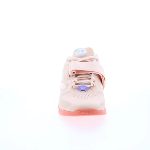 Reebok Legacy Lifter III Womens Beige Leather Athletic Weightlifting Shoes