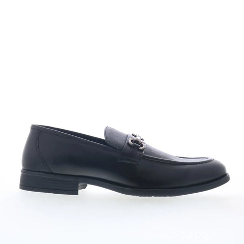 Steve Madden Lekter Mens Black Leather Loafers & Slip Ons Casual Shoes