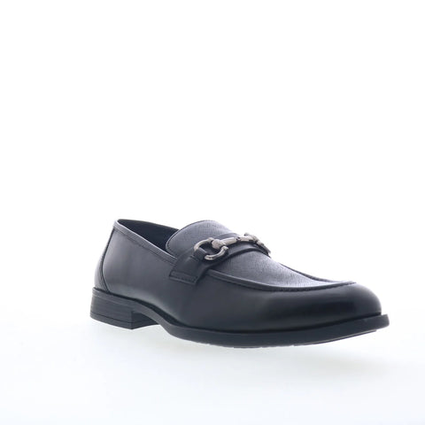 Steve Madden Lekter Mens Black Leather Loafers & Slip Ons Casual Shoes