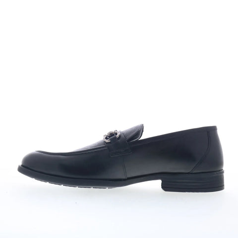 Steve Madden Lekter Mens Black Leather Loafers & Slip Ons Casual Shoes