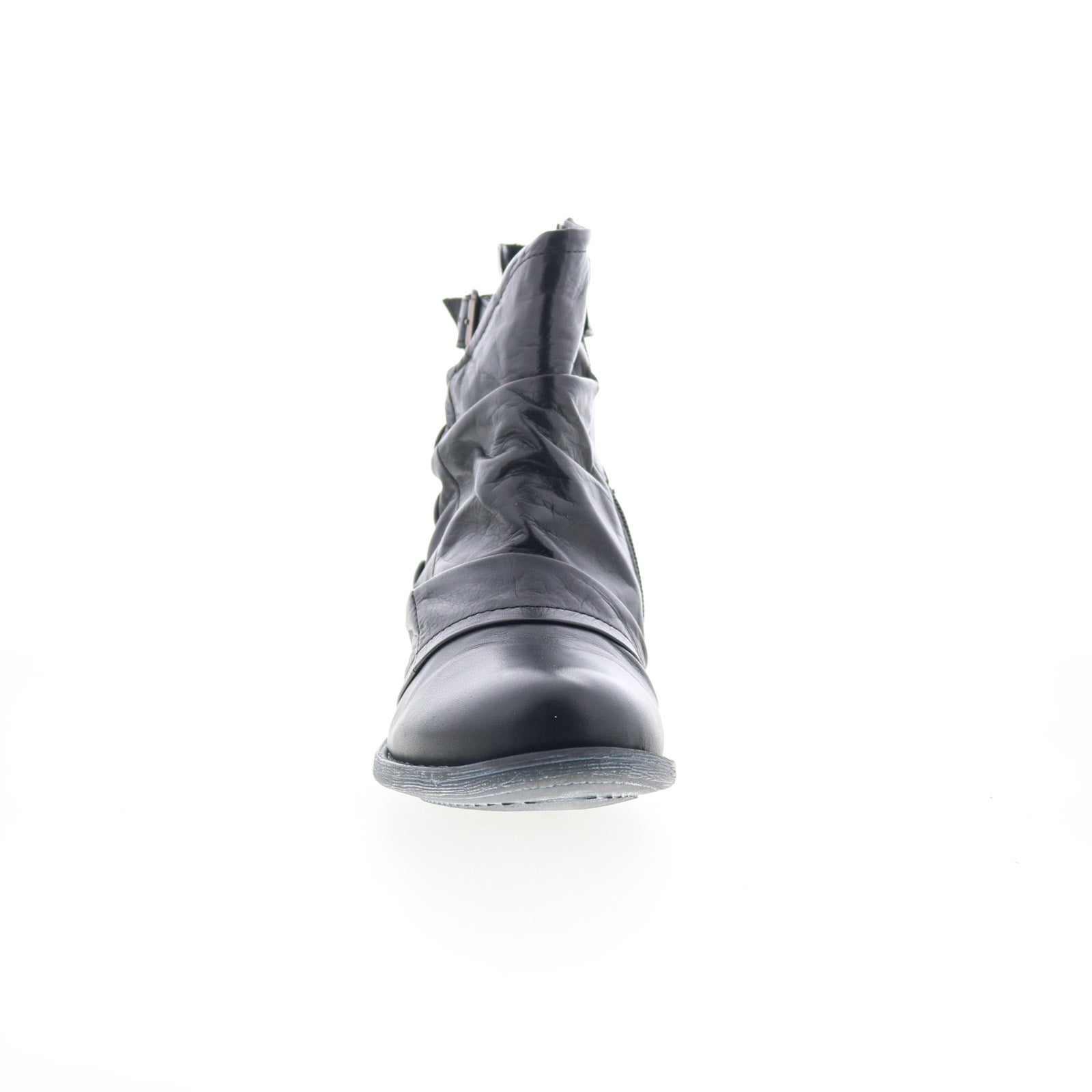 Miz Mooz Lenard Womens Black Leather Zipper Ankle & Booties Boots