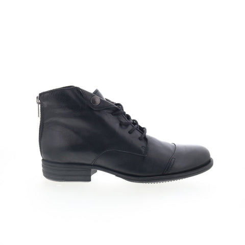 Miz Mooz Lennox Eu LENNOX-EU Womens Black Leather Ankle & Booties Boots