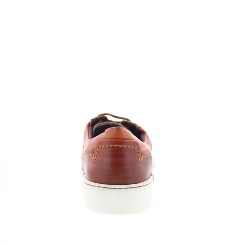 Zelli Italia Leonardo Calfskin Burnished Sneaker Mens Brown Sneakers Shoes