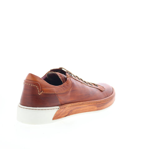 Zelli Italia Leonardo Calfskin Burnished Sneaker Mens Brown Sneakers Shoes