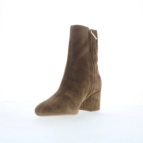 Aquatalia Leonora L540156 Womens Brown Suede Zipper Ankle & Booties Boots