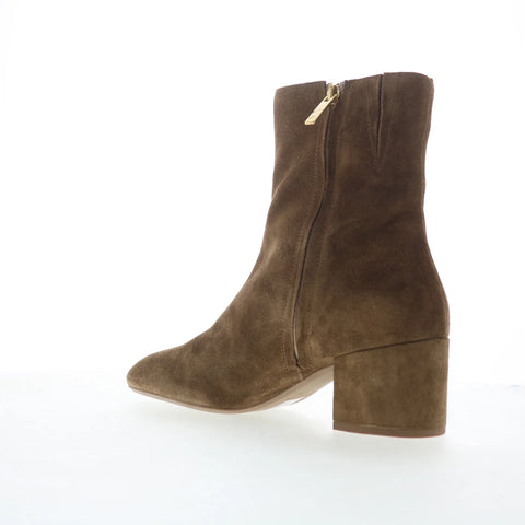 Aquatalia Leonora L540156 Womens Brown Suede Zipper Ankle & Booties Boots