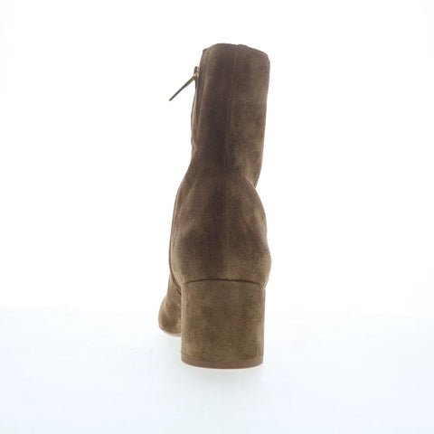 Aquatalia Leonora L540156 Womens Brown Suede Zipper Ankle & Booties Boots