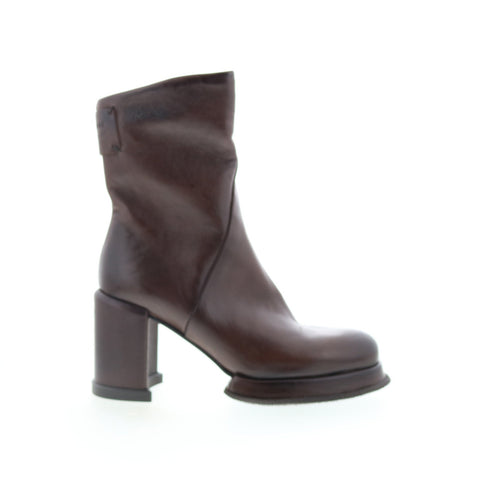 A.S. 98 Leti Womens Brown Leather Zipper Ankle & Booties Boots