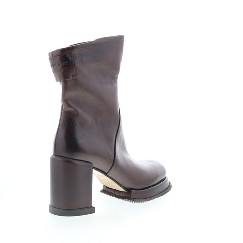 A.S. 98 Leti Womens Brown Leather Zipper Ankle & Booties Boots