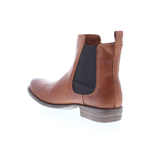 Miz Mooz Lewis Womens Brown Leather Slip On Chelsea Boots