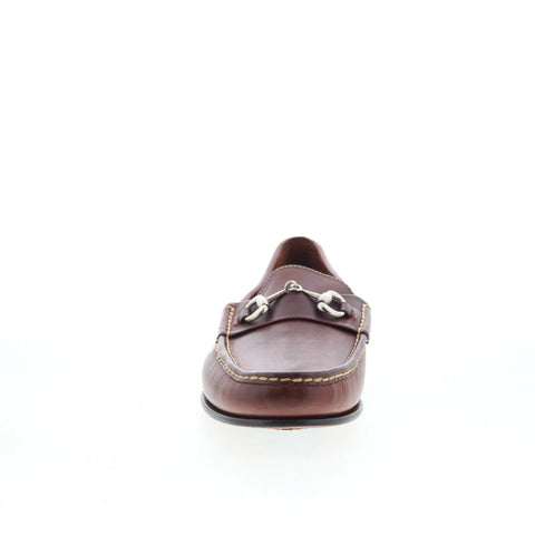 T.B. Phelps Lewis Mens Brown Leather Slip On Loafers & Slip Ons Penny Shoes