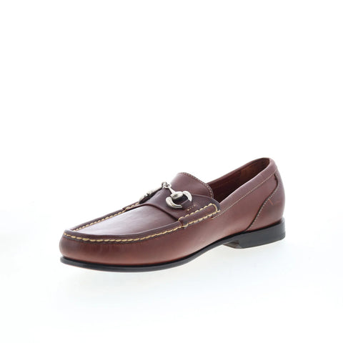 T.B. Phelps Lewis Mens Brown Leather Slip On Loafers & Slip Ons Penny Shoes