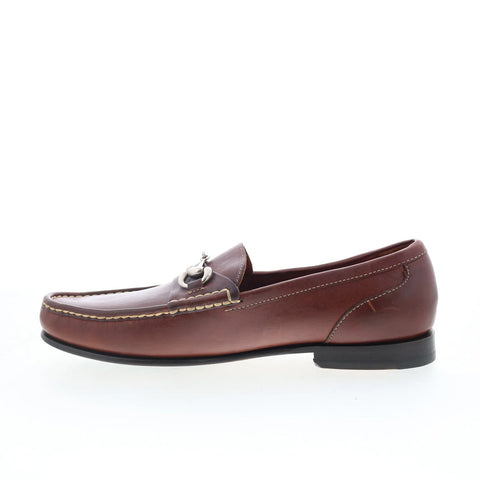 T.B. Phelps Lewis Mens Brown Leather Slip On Loafers & Slip Ons Penny Shoes