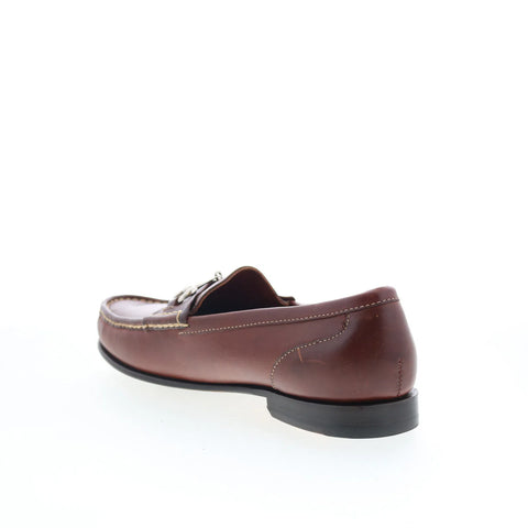 T.B. Phelps Lewis Mens Brown Leather Slip On Loafers & Slip Ons Penny Shoes