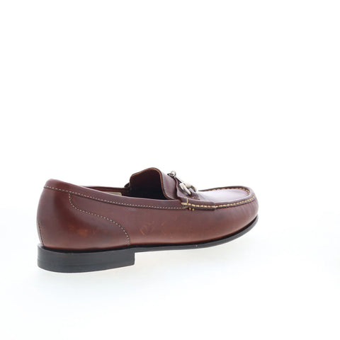 T.B. Phelps Lewis Mens Brown Leather Slip On Loafers & Slip Ons Penny Shoes