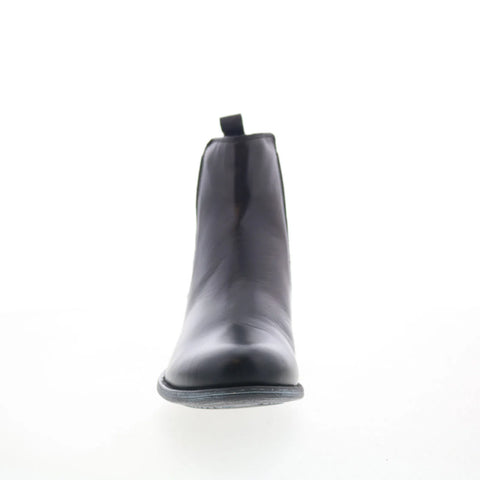Miz Mooz Lewis Womens Black Leather Pull On Casual Dress Boots