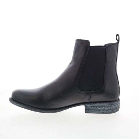 Miz Mooz Lewis Womens Black Leather Pull On Casual Dress Boots