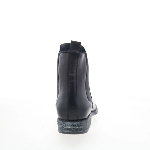 Miz Mooz Lewis Womens Black Leather Pull On Casual Dress Boots